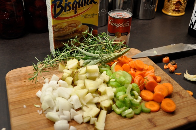 Chop Chop: Carrots, Onions, Celery, Potatoes and Herbs
