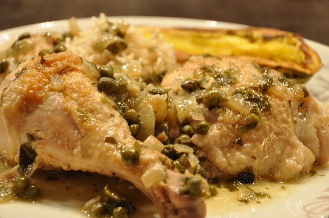 Braised Chicken with Capers